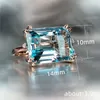 Кольца группы винтажные моды 4 Claw Natural Stone Aquamarine Ring