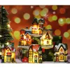 Christmas Decorations Brightness LED Light Up Small Village House Scene Decor Ornament For Home Xmas Navidad Year 2024 231117