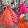 Barbie Pink Little Girl Pageant Dress Crystal Tassel Cap Sleeves Orange Baby Kid Fun Fashion Runway Drama Birthday Cocktail Party Gown Toddler Teen Preteen