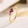 Bagues de fiançailles d'amour en forme de coeur infini doré Simple à la mode pour les femmes Gadget romantique bagues Pinky pour fille nouveaux bijoux de modeRings love engagement rings