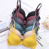 Bras Solid Women Bra For Push Up Lingerie Sexy Wireless Soft Padded Girls Deep V Underwear Bh Tops Size 65-90 AAA AA A B Cup P230417