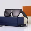 Дизайнер -модельер Lou Vut Luxury Sunglasses 2022 Новые женские квадратные живые солнцезащитные очки прямо