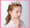 Headpieces barock skal blomma flickor pärlor smycken hår tillbehör huvud krona födelsedag barn bröllop första nattvards pannband