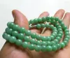 Chaînes bijoux de mode véritable un collier de perles de perles de jadéite de jade naturel vert