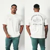 Mens Tshirts Summer Tshirts Gym Running Training Cotton Round Neck Overized Tshirt Fashion Men Clothing Fitness Clothes Top 230418