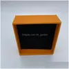 Gift Wrap Small Orange Jewelry Box Fashion Earrings Ring Necklace Storage Boxes Outdoor Portable Dhs Drop Delivery Home Gard Dhgarden Dh1I3