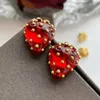 Stud Fashion and Personality Red Strawberry Women s Earrings Sweet 2023 Trend Fruit Design Girls Party 231117