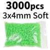 1000/3000 PCS Atacado Vermelho Verde Oval Borracha Macia Contas de Pesca Luminosas Contas de Pia Brilhantes Para Equipamentos de Pesca Isca de Pesca Equipamento de Pesca Iscas de Pesca ovais