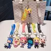 Decompression Toy Silicone cartoon characters keychain car jewelry schoolbag key chain charm pendant accessories doll doll wholesale