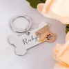 Dog Collars Leashes Personalized Pet Tag Shiny Mirror Bone ID Engraved Name Cat Anti Loss Collar 231117