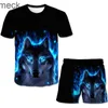 Kledingsets Dome Camera's Baby jongens Meisjes Wolf kleding Sets Kinderen Casual T shirts en shorts kledingpakken Zomer kinderen Cartoon afdrukkostuum