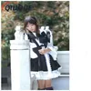 Fantasia de tema gulmas de empregada de empregada anime anime longa vestido preto e branco vestido de avental lolita vestidos homens cafe fantasia de cosplay figurin mucama 230418
