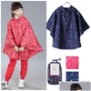 Rain Gear Children Raincoat Kids For Girls Boys Cute Waterproof Hooded Impermeable Kid Raincoats Child Coat Er Poncho Rainwear Drop Dhcwn