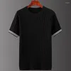 Hommes t-shirts hommes vêtements 2023 à manches courtes tricot T-Shirt Slim Streetwear chemise Tee Homme Social Club tenues T-shirt