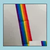 Sonstiges Event Party Supplies Gay Pride Rainbow Satin Sash Blank Etiquette Schärpen Thema Festliche Gefälligkeiten Zubehör 150X9Cm Drop Deliver Dh7Au