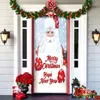 Decorações de Natal Feliz Natal Decoração Cortina de porta Desenhos animados Santa Boneco de neve Rena Casa Xmas Pendurado Ornamento Dream Party Entrada Navidad 231117