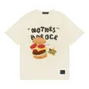 Men's T-Shirts ACCESS 270g Hamburger Pattern Trendy Brand Printed Short Sleeved For Men And Women Loose Fitting Casual Versatile Couple Top T230418