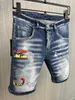 Designer Classic Fashion Man Shorts Jeans Hip Hop Rock Moto Mens Casual Design Ripped Jeans Distressed Skinny Denim Biker 98721
