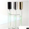 Bouteilles d'emballage Mini flacon pulvérisateur de parfum rond en verre transparent huile essentielle atomiseur voyage portable vide cosmétique 10 ml Dro Dhgarden DH24S