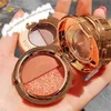 Ombretto 2 colori tavolozza opaca glitter perlescente arancione oro zucca portatile piccolo piatto trucco di bellezza 231113