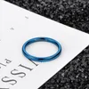 Somen 2 mm ringen voor dames blauwe slanke titanium ring vrouwelijke verlovingsring mannelijke mode-sieraden Bague Homme Anillos Mujer mode-sieraden ringen zwart blauw