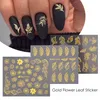 12pcs Nail Stickers Gold Flower Leaf Lace Design Geometry Line Nail Art Sliders Manicure Polish Decal Wrap Decorations Wholesale Nail ArtStickers Decals Nail Art