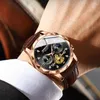 Relógios de pulso relógios masculinos Top Business Fashion Watch Men Chronógrafo Esporte Imper impermeável Tourbillon Quartz Relógio Relogio Masculino