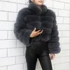 Women's Fur Faux Fur Women Jacket Fur Coat Real Raccoon Silver Fur Coat Winter Jackets Woman Short High Waist Clothing Latest Design 231117