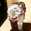 Relógios de pulso relógios masculinos Top Business Fashion Watch Men Chronógrafo Esporte Imper impermeável Tourbillon Quartz Relógio Relogio Masculino