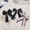 Accesorios para el cabello Accesorios para el cabello Pinza para el cabello con diamantes de imitación de corazón amoroso rosa y azul Accesorios para el cabello con lazo para el cabello de estilo japonés lindo para niña linda Lolita 231118