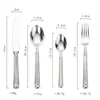 4pcs Bright 18/10 Stainless Steel Luxury Cutlery Set Dinnerware Tableware Knife Spoon Fork Flatware Dishwasher Safe Utensils L230704