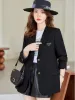 Women's Suits & Blazers Designer Top Brand Clothing Dinner Dress Professional Suit Blazer Fashion Premium Plus Size Coat Jacket Free Belt OEKW