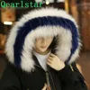 Schals Qearlstar 5 Farbe Winter Faux Waschbär Pelzkragen Mode Patchwork Multicolor Schal Männlich Weiblich Mantel Kapuze Dekor YT20