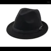 Boinas clásicas Retro Otoño Invierno de lana para hombre, Sombrero de fieltro para mujer, Sombrero para mujer, Jazz, bombín para hombre, Top Vintage para exteriores