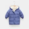 Daunenmantel 212Y Kinder Lange Oberbekleidung Winterkleidung Teen Jungen Mädchen CottonPadded Parka Mäntel Große Kinder verdicken warme Baumwolljacken 231117