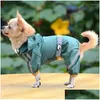 Vêtements pour chiens Vêtements imperméables pour petits chiens Manteaux de pluie pour animaux de compagnie Veste Chiot Raincoat Bande réfléchissante Yorkie Chihuahua Produit Drop de Dhzzh