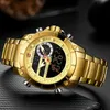 Zegarstka NaviForce Sport Men Watches Fashion ładne cyfrowe kwarcowe zegarek zegarek stalowy wodoodporny podwójny data wyświetlacza Relogio Masculino 231118