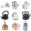 Doll House Accessories house Miniature Simulation Retro Kettle Pot Open Lid Model Toys For Decoration 230417