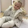 W dół płaszcz 2 -cece Childrens Winter Down Jacket i kombinezon Baby Gruba dziewczyna ciepła oryginalna futrzana kołnierz chłopcy śnieg 04y 231117