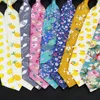 Neck Ties Boy S slipsar Cotton Cartoon for Children Suits 6cm Print Slim Girls Gravatas Animal Printed Rubber 230418