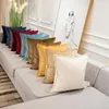 Pillow Luxury Velvet Soft Cover Color Home Decorative Case For Sofa Navy Blue Gray White Yellow