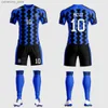 Коллекционная футбольная одежда клуба индивидуального дизайна, качественная футбольная форма Таиланда, комплект сублимированных футбольных майок для мужчин и детей Q231118