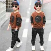Clothing Sets Kids teens clothes 3-13year boys costume sweater camouflage tops pants 2pcs kids autumn clothes set