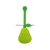 TEA INFUSERS PEAR INFUSER SILE BALL BAL Blad Sile Brewing Device Herbal Spice Filter Kök Verktyg Drop Leverans Home Garden Dhgarden DHPYF