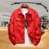 Designer Denim Jackets Men Coat Pink Trend Ripped Hole Long Sleeves Cowboy Outwear Mens Clothing Autumn Man Women Fashion Classic Retro Jean Jacket 4XL