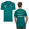 magliette da uomo firmate 2023 Aston Martin T-shirt da uomo nuove F1 Driver Alonso Signature Design Fashion O-Collo Top Formula 1 Racing Maglietta di alta qualità