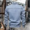 Designer Denim Jackets Men Solid Lapel Denim Jackets Fashion Motorcycle Jeans Jackets Hommes Slim Fit Cotton Casual Black Blue Coats