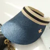 ビーパターンの女性バイザーの夏の帽子casquettes caps luxury designerキャップビーチハットトップビーニー5色オプション188d