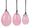 Ovos yoni de quartzo rosa de cristal natural para mulheres, massagem de cura vaginal, pedra de energia natural, ovo yoni, brinquedo sexual 6805384