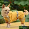 Vêtements pour chiens Vêtements imperméables pour petits chiens Manteaux de pluie pour animaux de compagnie Veste Chiot Raincoat Bande réfléchissante Yorkie Chihuahua Produit Drop de Dhzzh